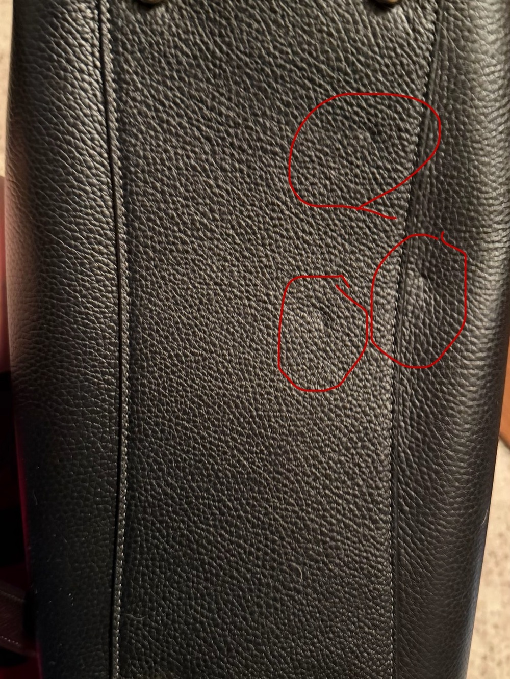 Coach Black pebble leather Large Rowan.  The older style with crossbody strap. - Picture 4 of 5